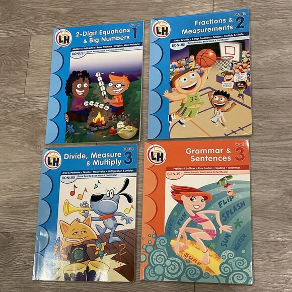 Workbooks Grade 1-3 Summer Reading Homeschooling Activities Educational Lot Of 4 - Picture 1 of 9